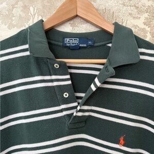 Polo by Ralph Lauren Dark Green Striped Polo Shirt